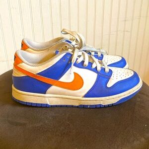 Kids Nike Dunks (orange, white, and blue)